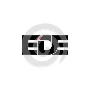 Letter EDE simple monogram logo icon design.