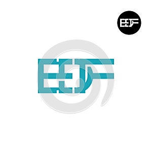 Letter EDF Monogram Logo Design photo