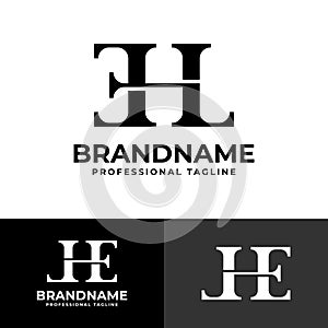 Letter EHL or LHE Monogram Logo, suitable for any business with EHL, ELH, LHE, LEH, HEL, or HLE initial photo