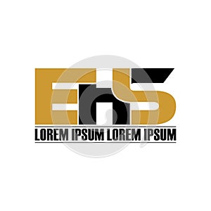 Letter EHS simple monogram logo icon design.