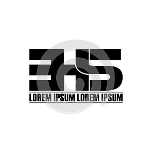 Letter EHS simple monogram logo icon design.