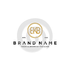 letter EKB logo design concept vector