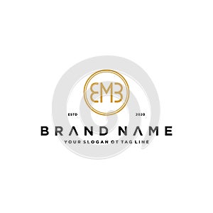 letter EMB logo design concept vector photo