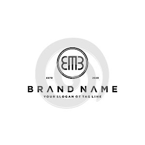 letter EMB logo design concept vector photo