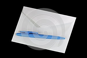 Letter envelope and biro