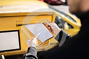 Letter In Envelope Or Document In Mailbox