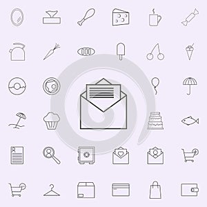 letter in envelope icon. web icons universal set for web and mobile