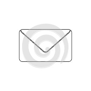Letter envelope outline icon. Signs and symbols can be used for web, logo, mobile app, UI, UX