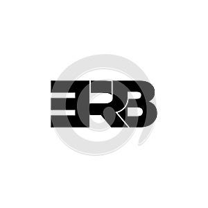 ERB letter monogram logo design vector