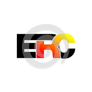 Letter ERC simple monogram logo icon design.