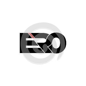 Letter ERO simple monogram logo icon design.