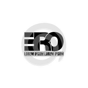 Letter ERO simple monogram logo icon design.