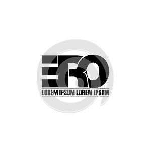 Letter ERO simple monogram logo icon design. photo