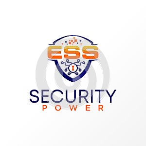 Letter ESS logo vector. Security design abstract concept.