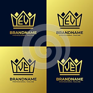 Letter EV and VE Home King Logo Set, suitable for business with EV or VE initials