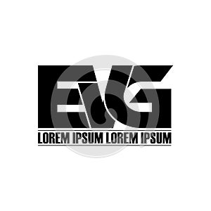 Letter EVG simple monogram logo icon design.