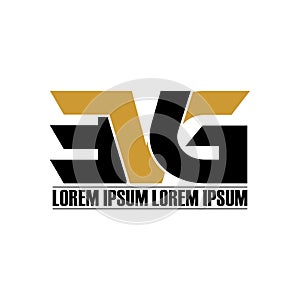 Letter EVG simple monogram logo icon design.