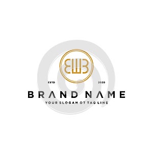 letter EWB logo design concept vector