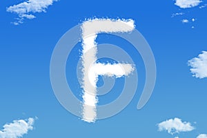 Letter F cloud shape photo