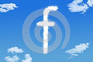 Letter f cloud shape photo