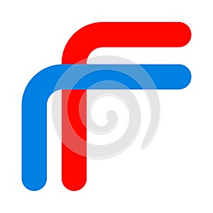 letter F logo design vector