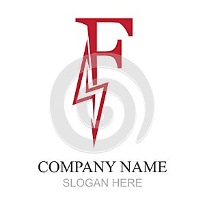 letter F logo design vector template design for brand