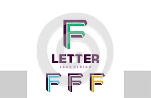 Letter F Logo paradox optical illusion