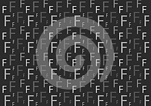 Letter F pattern in different colored grey shades for wallpaper