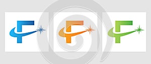 Letter F Spark Logo Design