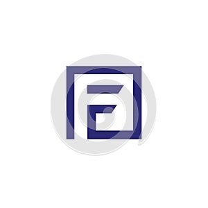 Letter F square logo icon