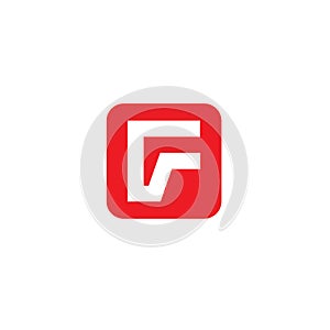 Letter F square logo icon