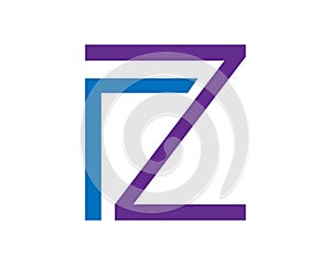 Letter F and Z logo Geometric FZ Logo Template with Quadrilateral Shape. photo