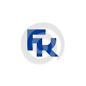 Letter fk blue linked curve logo vector