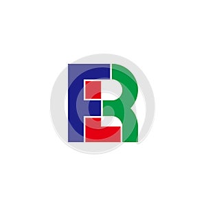 Letter flr simple geometric logo vector