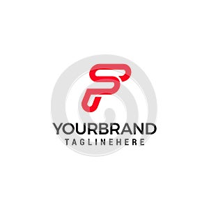 Letter FP creative monogram logo design