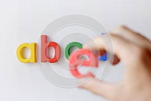 Letter fridge magnets