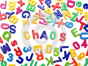 Letter fridge magnets - Chaos photo