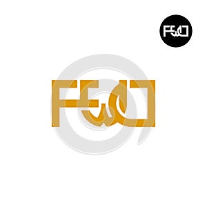 Letter FWD Monogram Logo Design photo