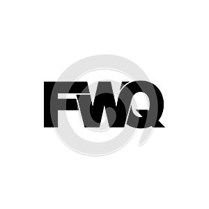 Letter FWQ simple logo design vector