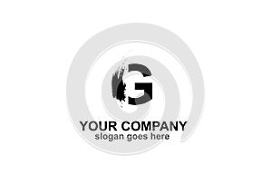 Letter G Brush Logo Design Concept