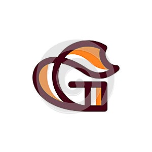 Letter G Foxy Simple Modern Logo