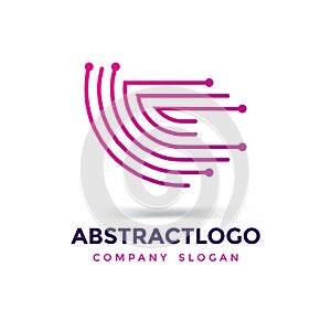 Letter G logo technology dot connection. Alphabet G logotype icon Monogram vector design.