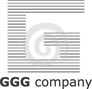 Letter G Striped Logo