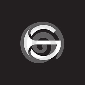 Letter g swoosh boost symbol logo vector