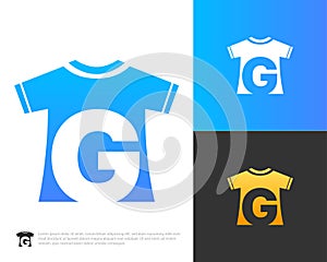 letter G t shirt logo design vector template