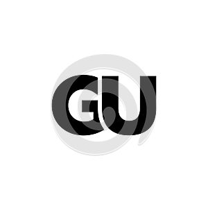 Letter G and U, GU logo design template. Minimal monogram initial based logotype
