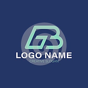 letter gb logo, monogram logo design