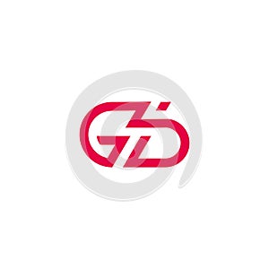 Letter gb simple line geometric logo vector