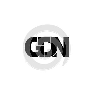 Letter GDN simple monogram logo icon design.