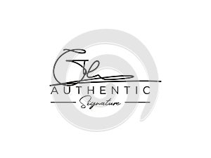 Letter GE Signature Logo Template Vector